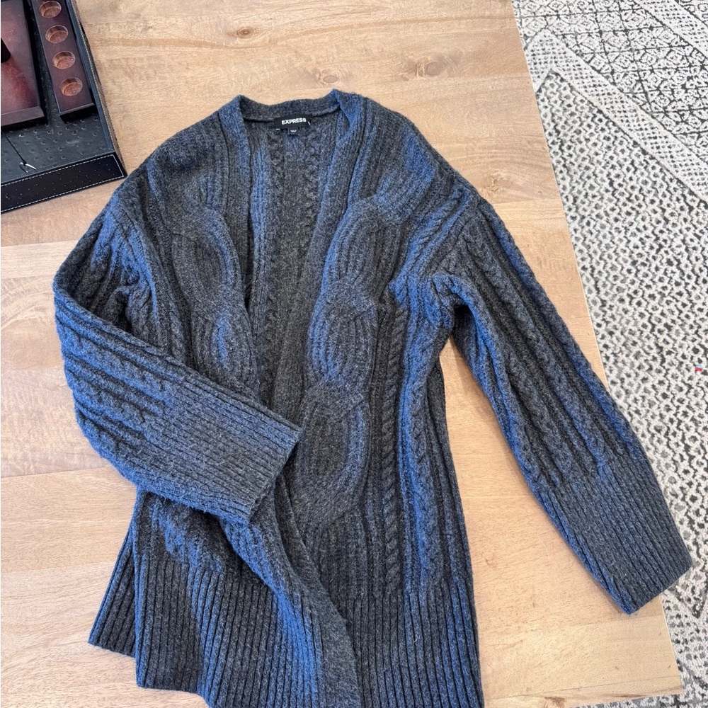 Express Charcoal Knit Sweater